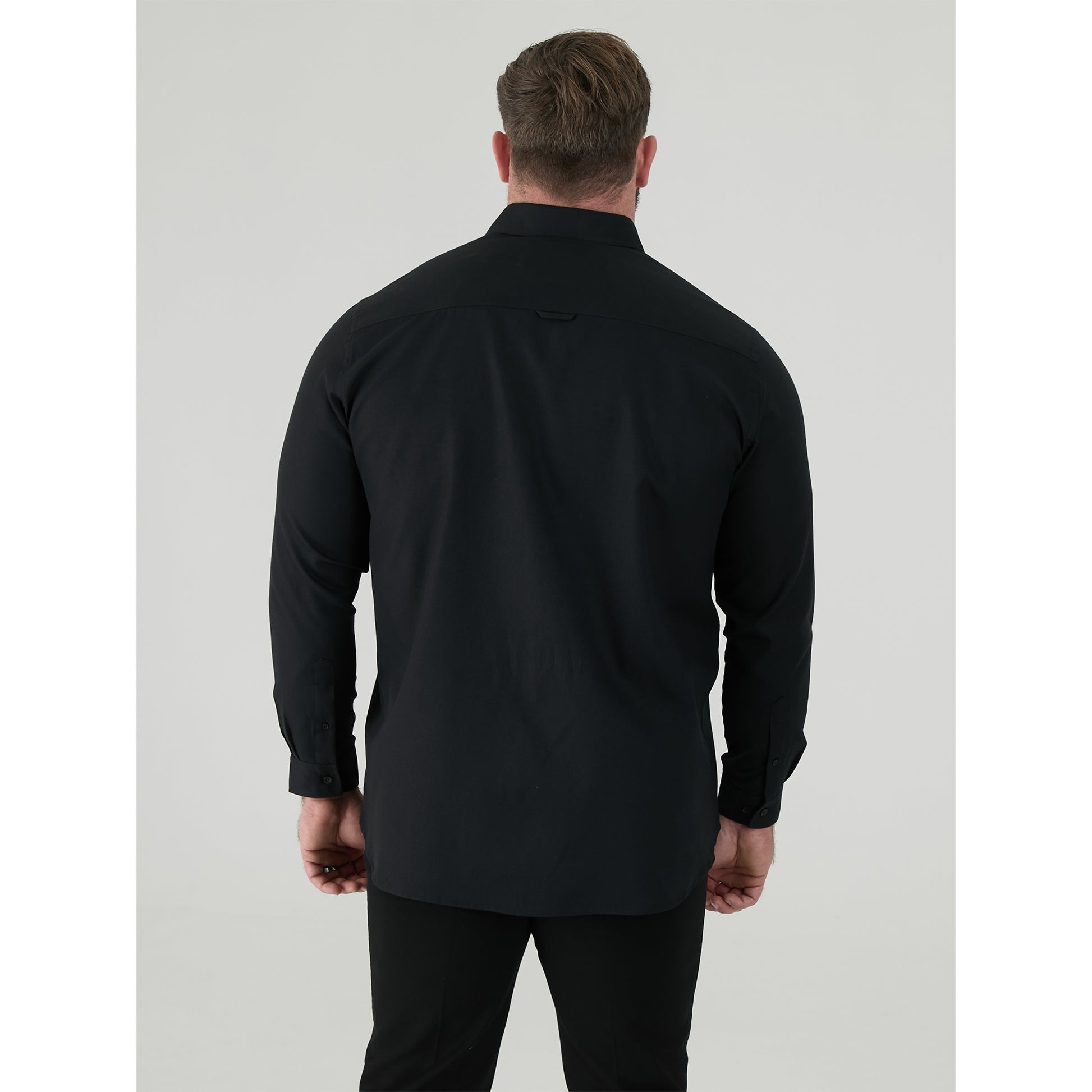 Black - Lifestyle - Duke Mens D555 Richard Oxford Tall Long-Sleeved Shirt