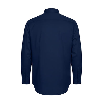 Navy - Back - Duke Mens D555 Richard Oxford Tall Long-Sleeved Shirt