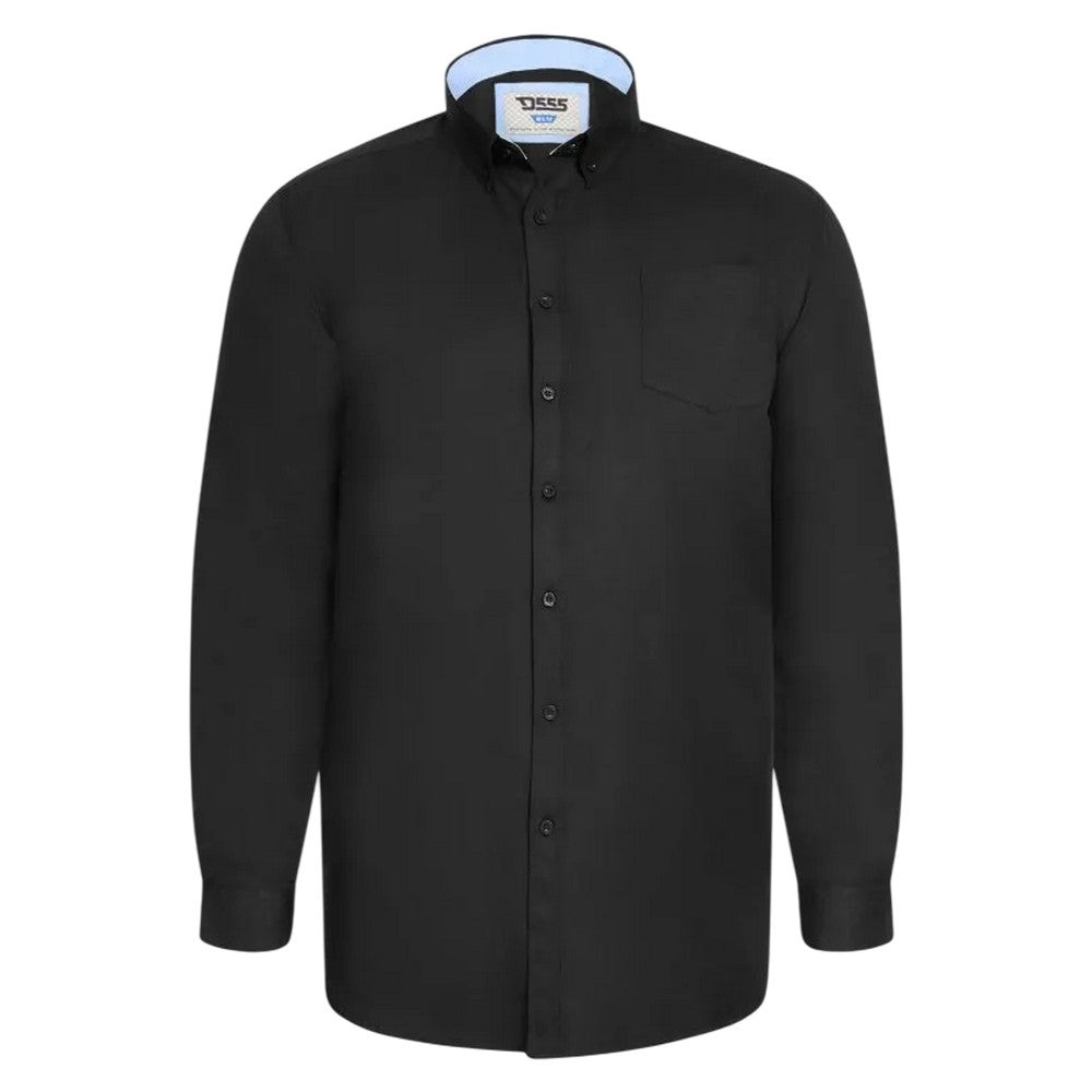 Black - Front - Duke Mens D555 Richard Oxford Tall Long-Sleeved Shirt