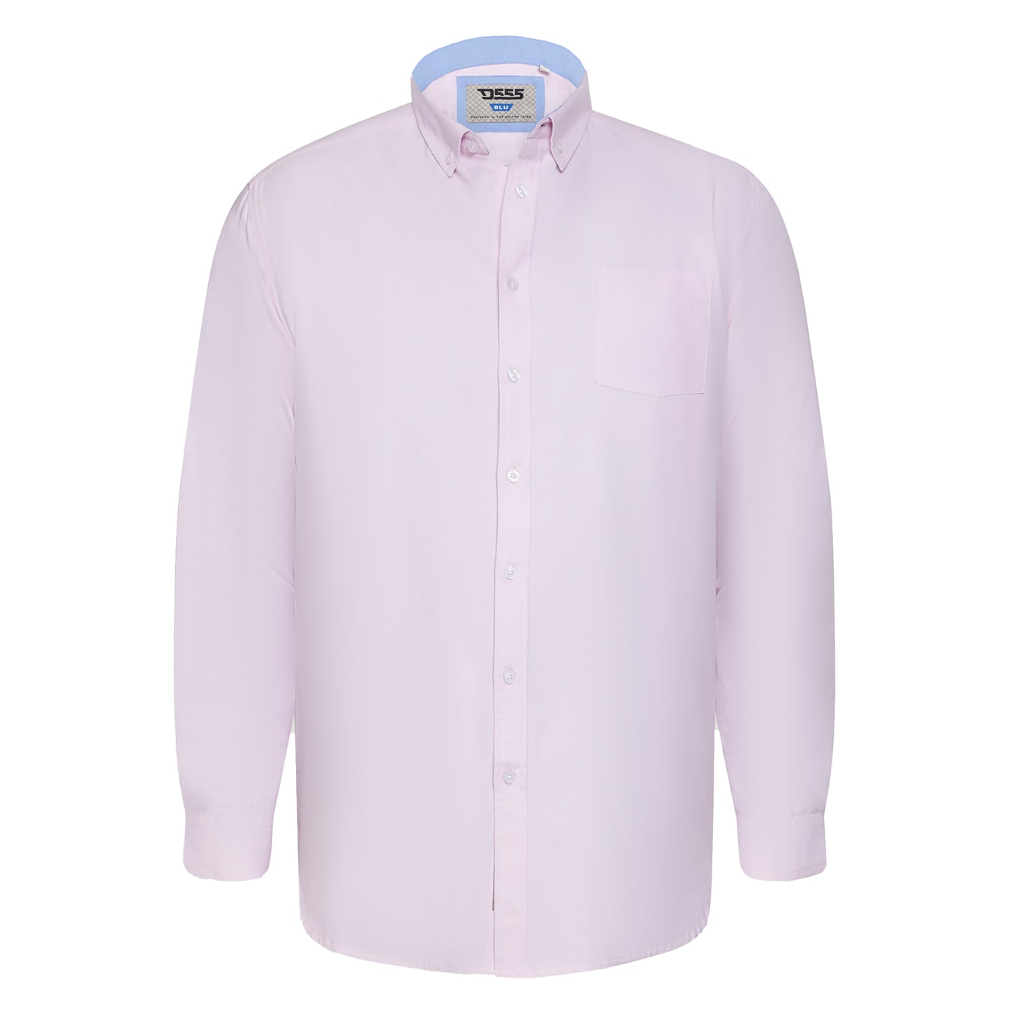 Pink - Front - Duke Mens D555 Richard Oxford Kingsize Tall Long-Sleeved Shirt