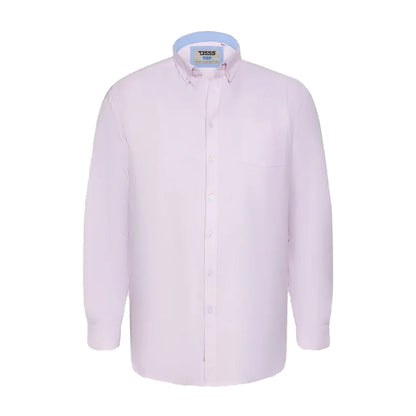 Pink - Front - Duke Mens D555 Richard Oxford Kingsize Tall Long-Sleeved Shirt