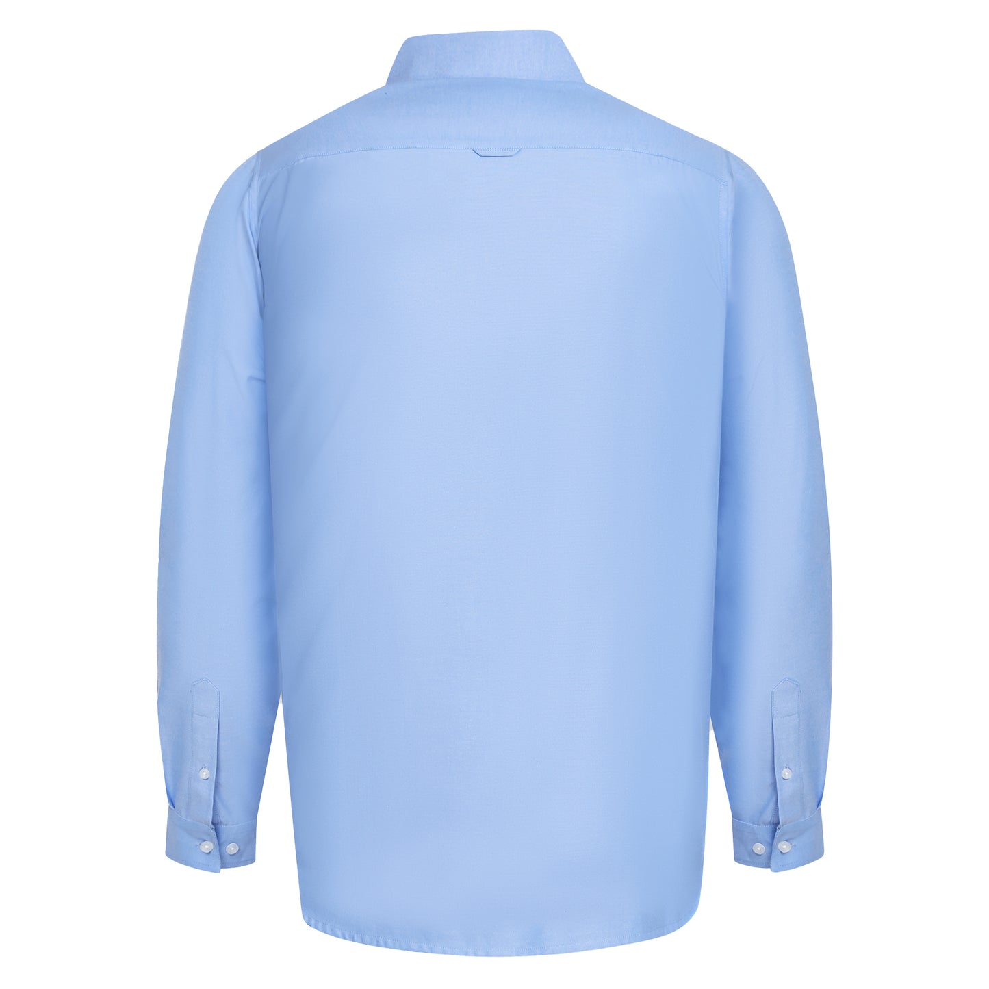 Sky Blue - Back - Duke Mens D555 Richard Oxford Kingsize Tall Long-Sleeved Shirt
