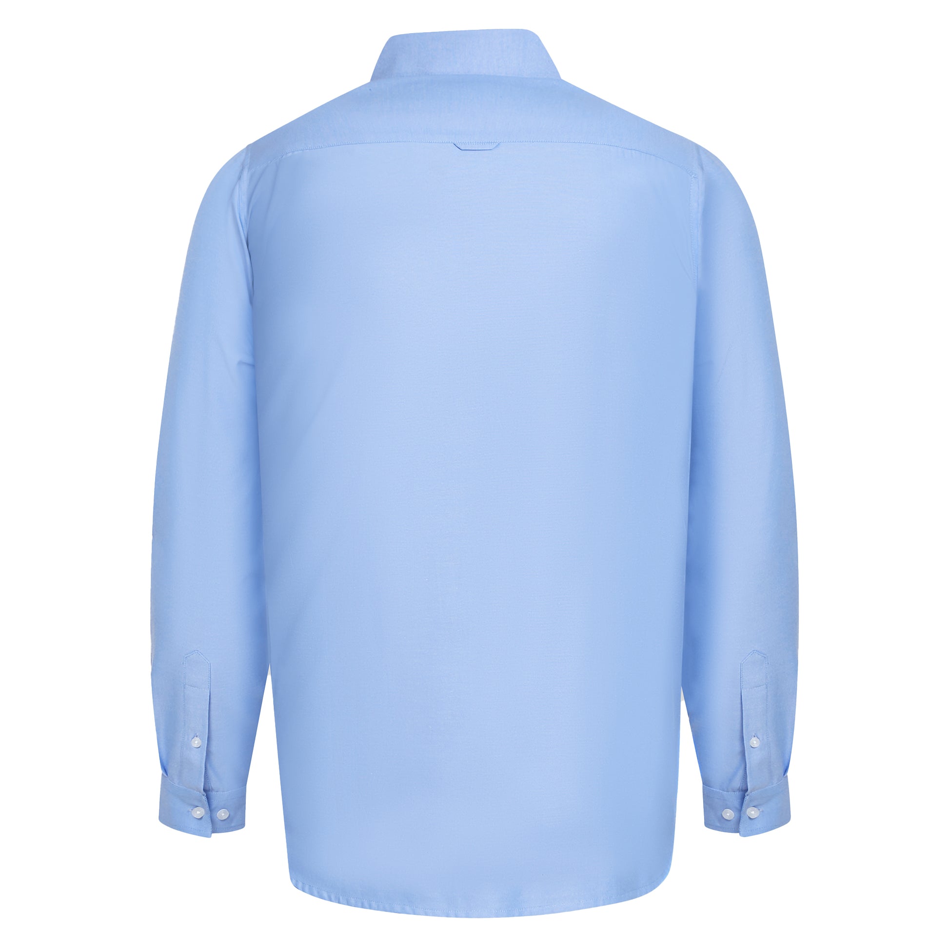 Sky Blue - Back - Duke Mens D555 Richard Oxford Kingsize Tall Long-Sleeved Shirt