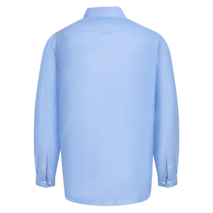 Sky Blue - Back - Duke Mens D555 Richard Oxford Kingsize Tall Long-Sleeved Shirt
