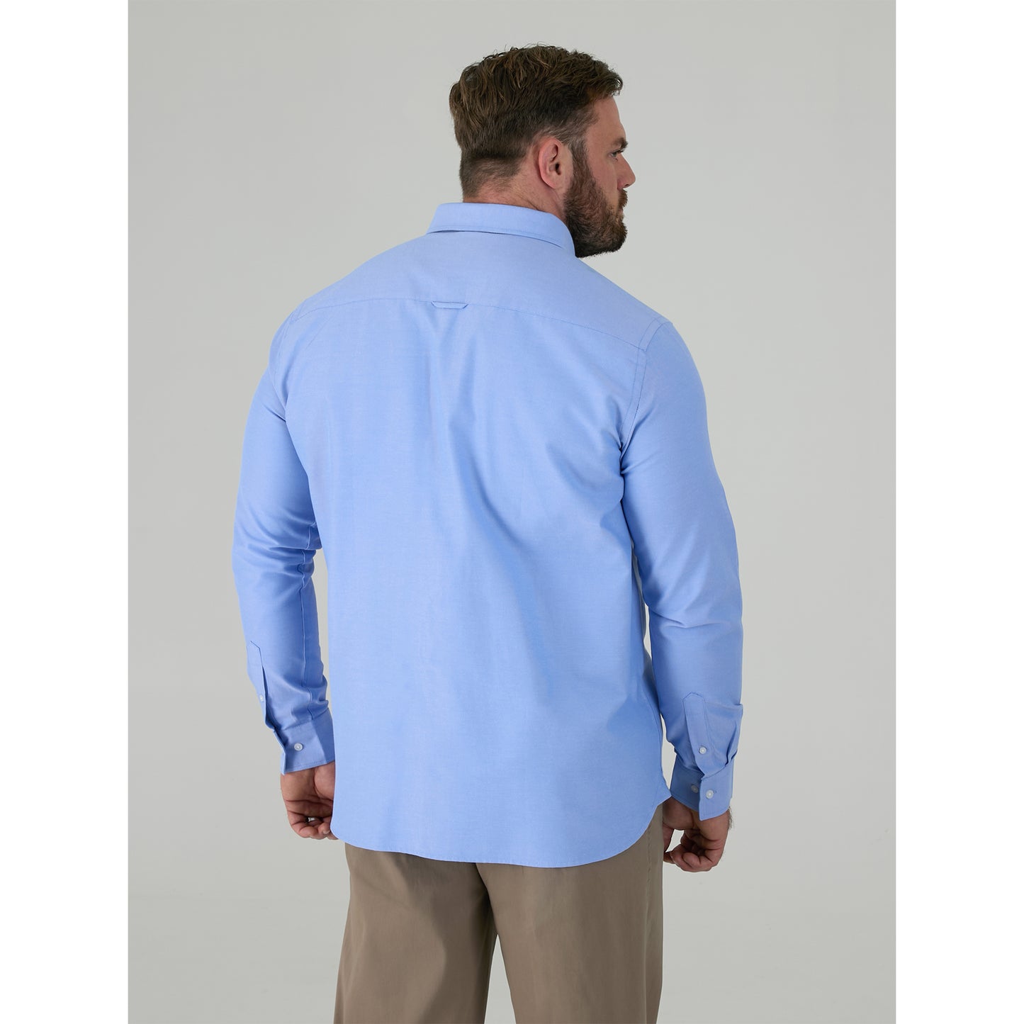 Sky Blue - Lifestyle - Duke Mens D555 Richard Oxford Kingsize Tall Long-Sleeved Shirt