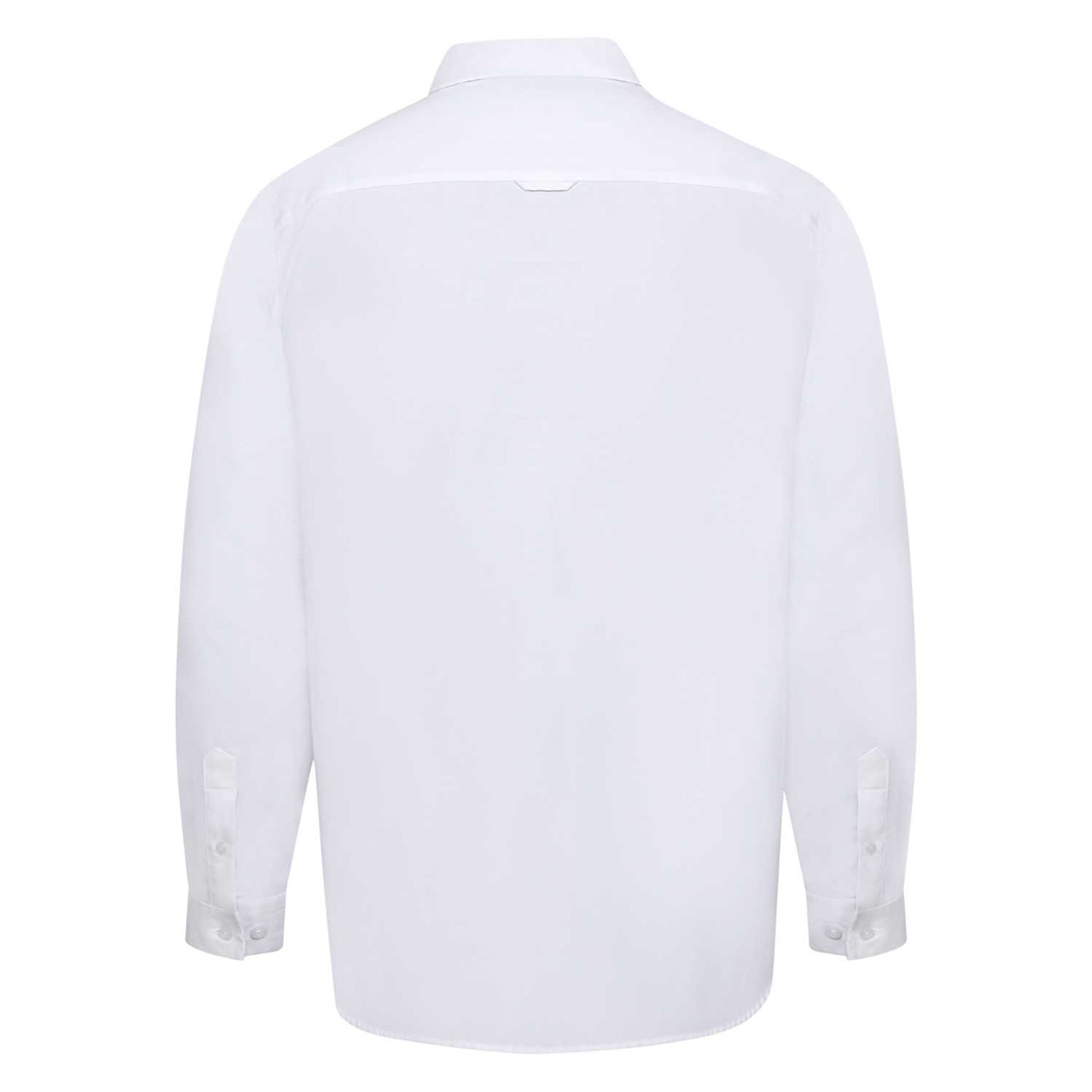White - Back - Duke Mens D555 Richard Oxford Kingsize Tall Long-Sleeved Shirt
