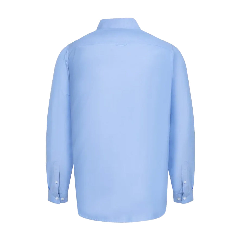 Sky Blue - Back - Duke Mens D555 Richard Oxford Kingsize Tall Long-Sleeved Shirt