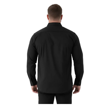 Black - Back - Duke Mens Oliver D555 Stretch Shirt