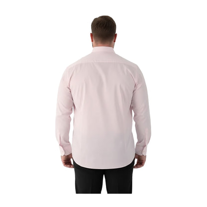 Pale Pink - Back - Duke Mens Oliver D555 Stretch Shirt