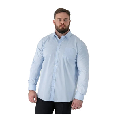 Sky Blue - Front - Duke Mens Oliver D555 Stretch Shirt