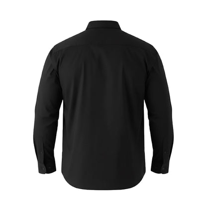 Black - Back - Duke Mens Oliver D555 Stretch Kingsize Shirt