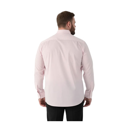 Pale Pink - Back - Duke Mens Oliver D555 Stretch Kingsize Shirt
