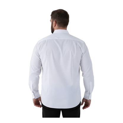 White - Back - Duke Mens Oliver D555 Stretch Kingsize Shirt