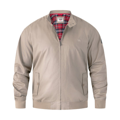 Stone - Front - Duke Mens D555 Kent Kingsize Harrington Jacket