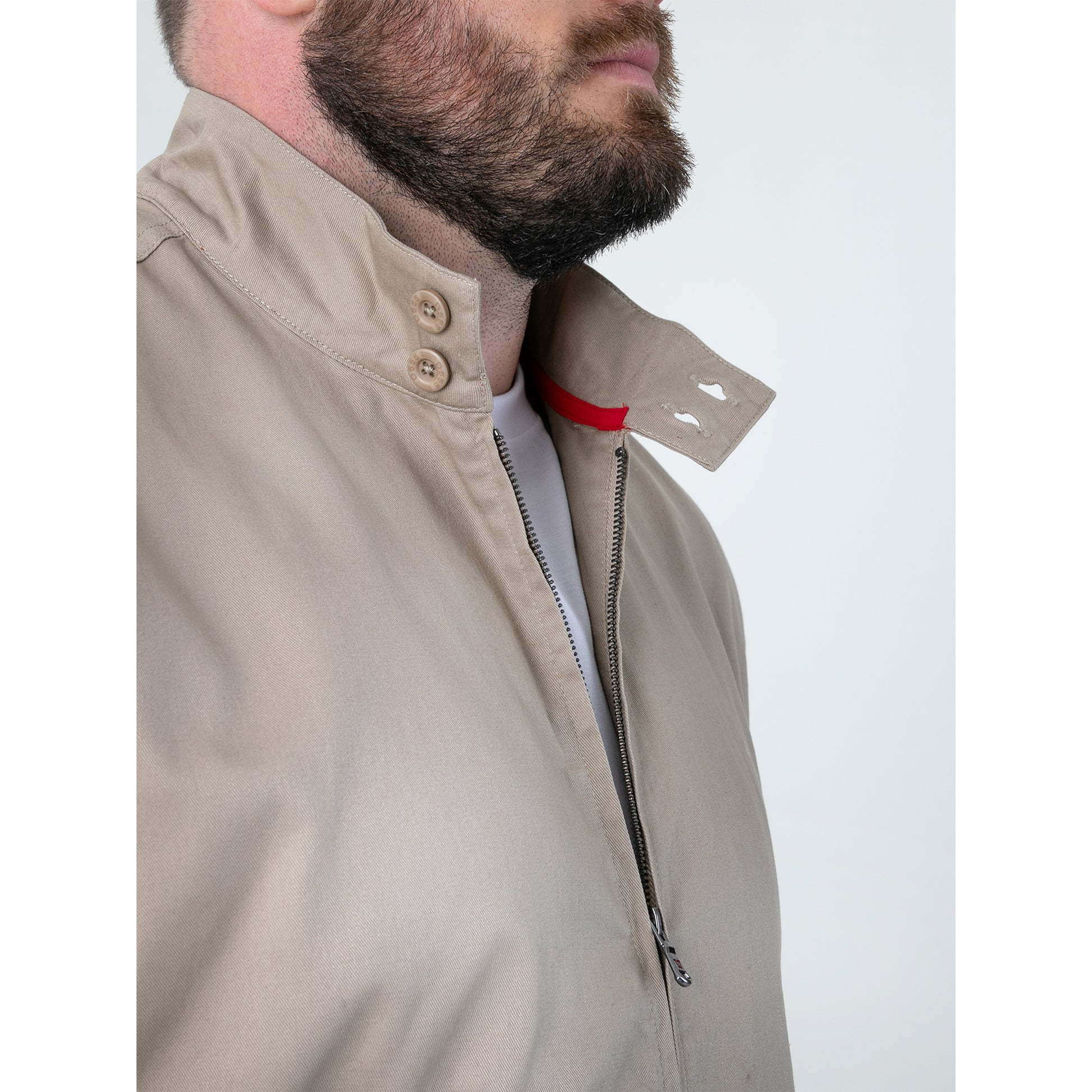 Stone - Pack Shot - Duke Mens D555 Kent Kingsize Harrington Jacket