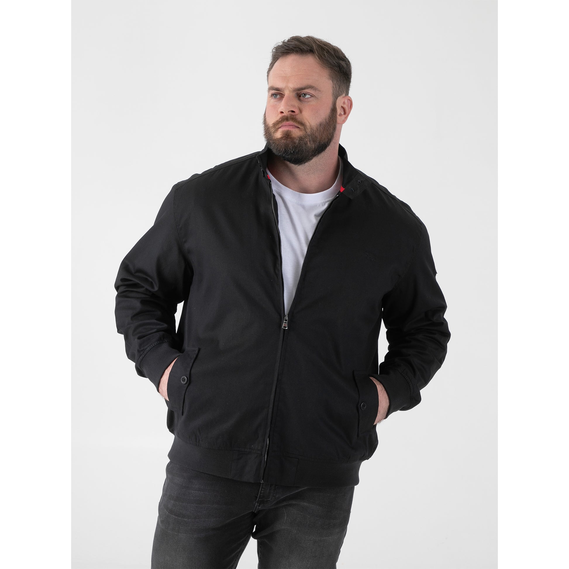 Black - Side - Duke Mens D555 Kent Kingsize Harrington Jacket