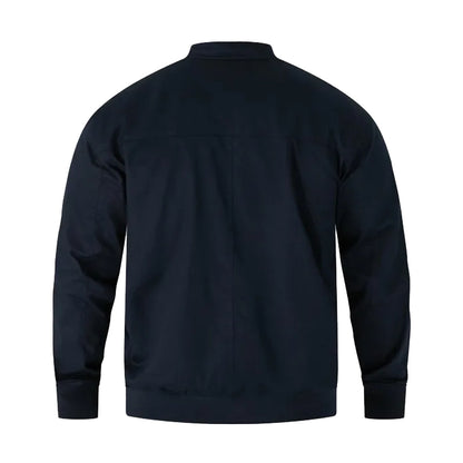 Navy - Back - Duke Mens D555 Kent Kingsize Harrington Jacket