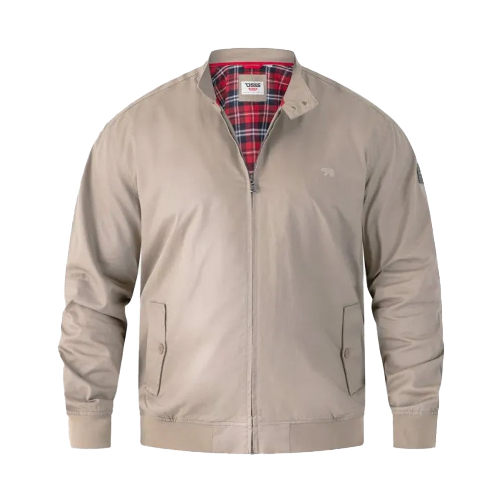 Stone - Front - Duke Mens D555 Kent Kingsize Harrington Jacket