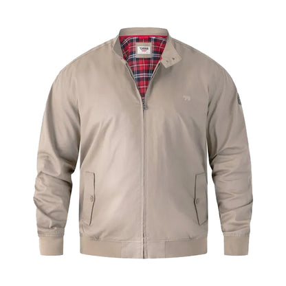 Stone - Front - Duke Mens D555 Kent Kingsize Harrington Jacket
