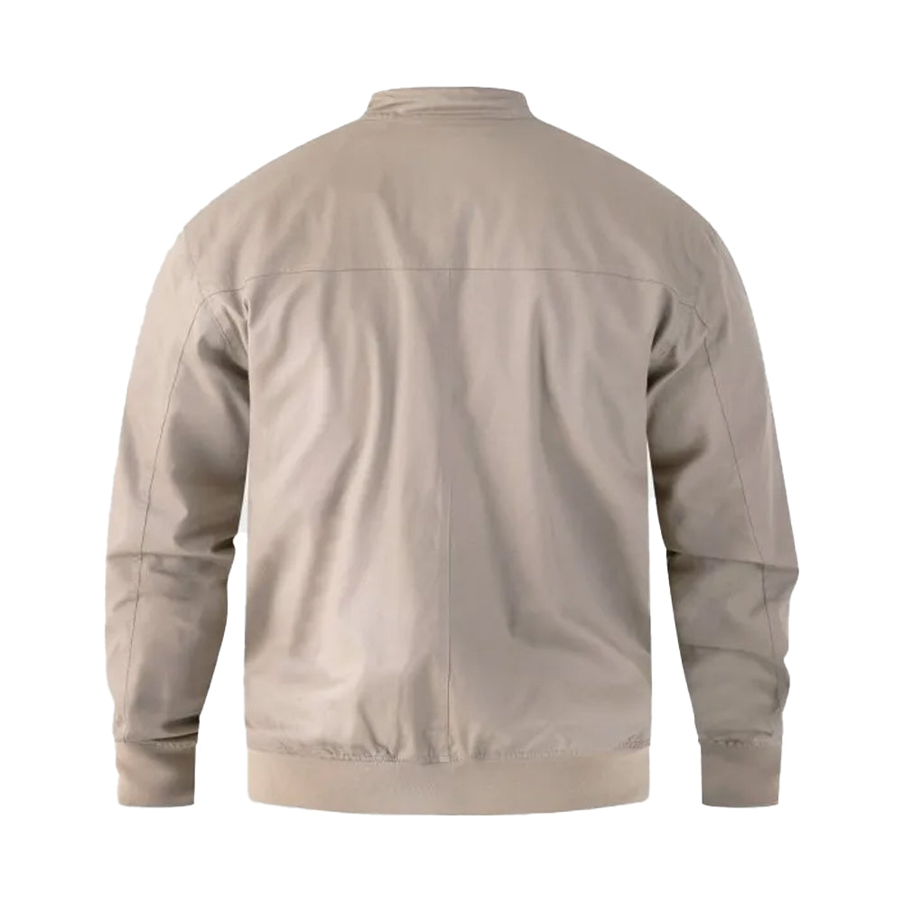 Stone - Back - Duke Mens D555 Kent Kingsize Harrington Jacket