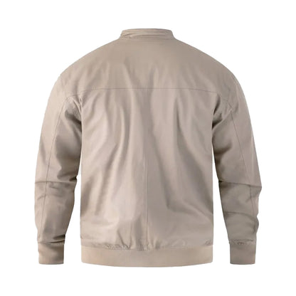 Stone - Back - Duke Mens D555 Kent Kingsize Harrington Jacket