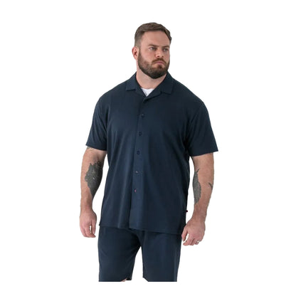 Navy - Lifestyle - Duke Mens Connor D555 Stretch Kingsize Shirt