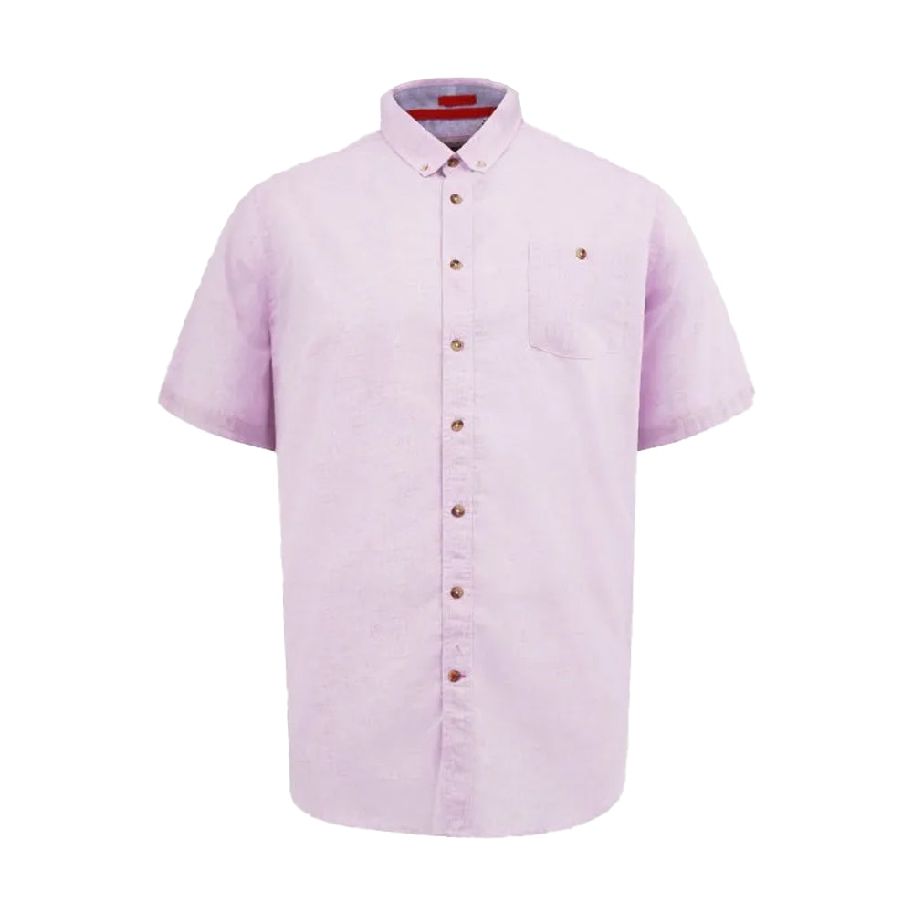 Pink - Front - Duke Mens Clarke D555 Linen Kingsize Shirt