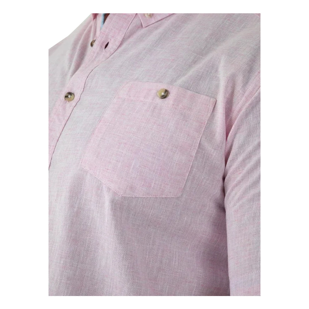 Blue - Pack Shot - Duke Mens Clarke D555 Linen Kingsize Shirt
