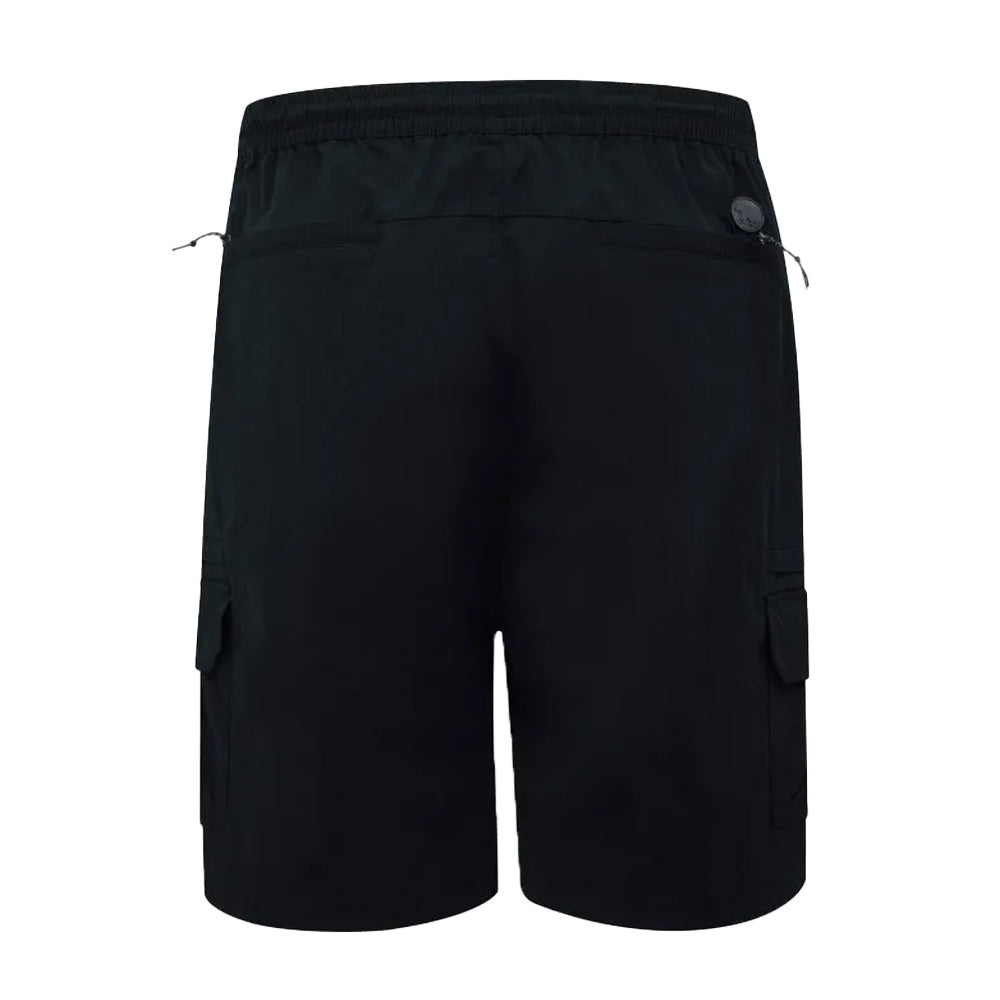 Black - Back - Duke Mens Thomas D555 Stretch Elasticated Waist Kingsize Shorts