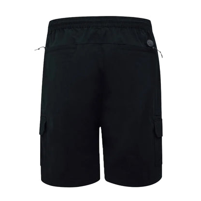 Black - Back - Duke Mens Thomas D555 Stretch Elasticated Waist Kingsize Shorts