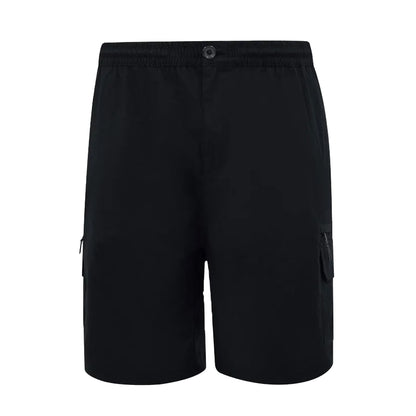 Black - Front - Duke Mens Thomas D555 Stretch Elasticated Waist Kingsize Shorts