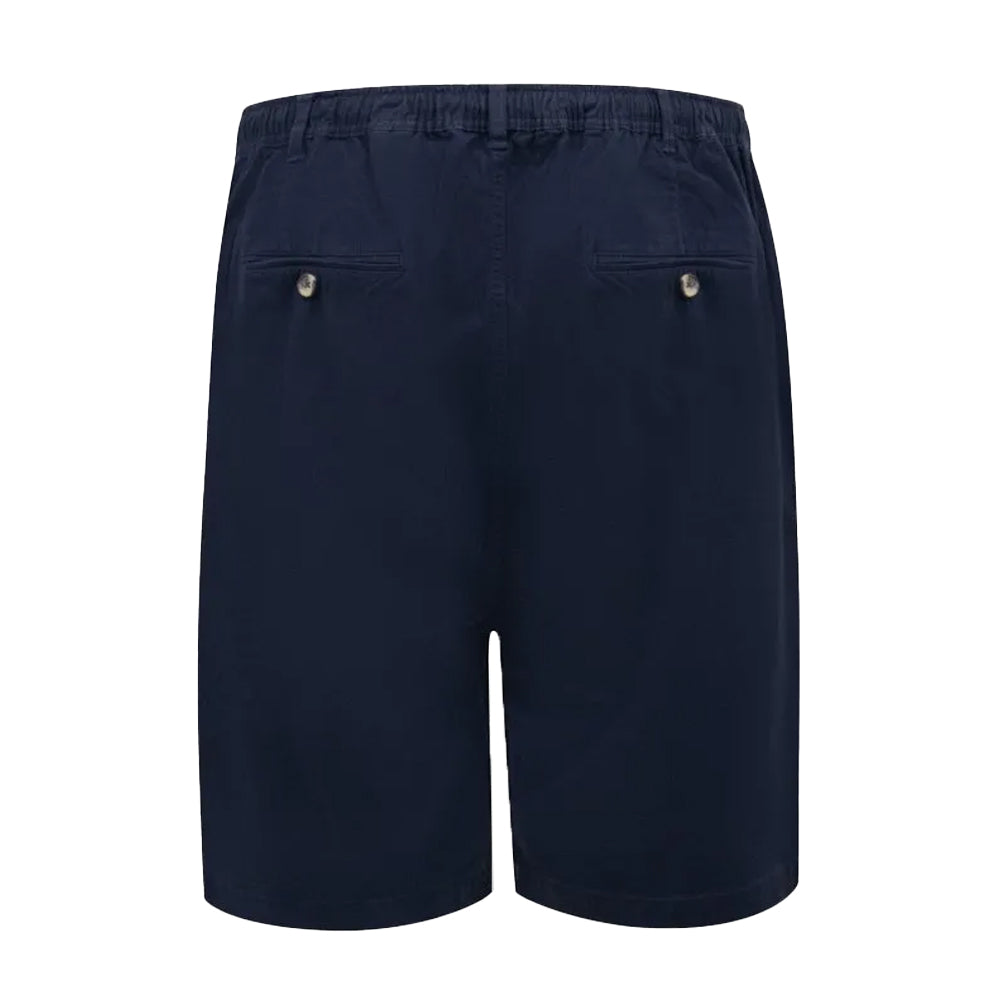 Navy - Back - Duke Mens Spencer D555 Stretch Elasticated Waist Kingsize Shorts