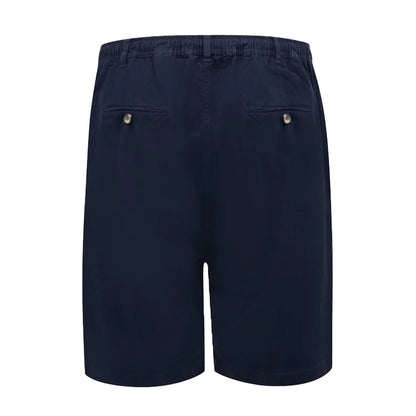 Navy - Back - Duke Mens Spencer D555 Stretch Elasticated Waist Kingsize Shorts