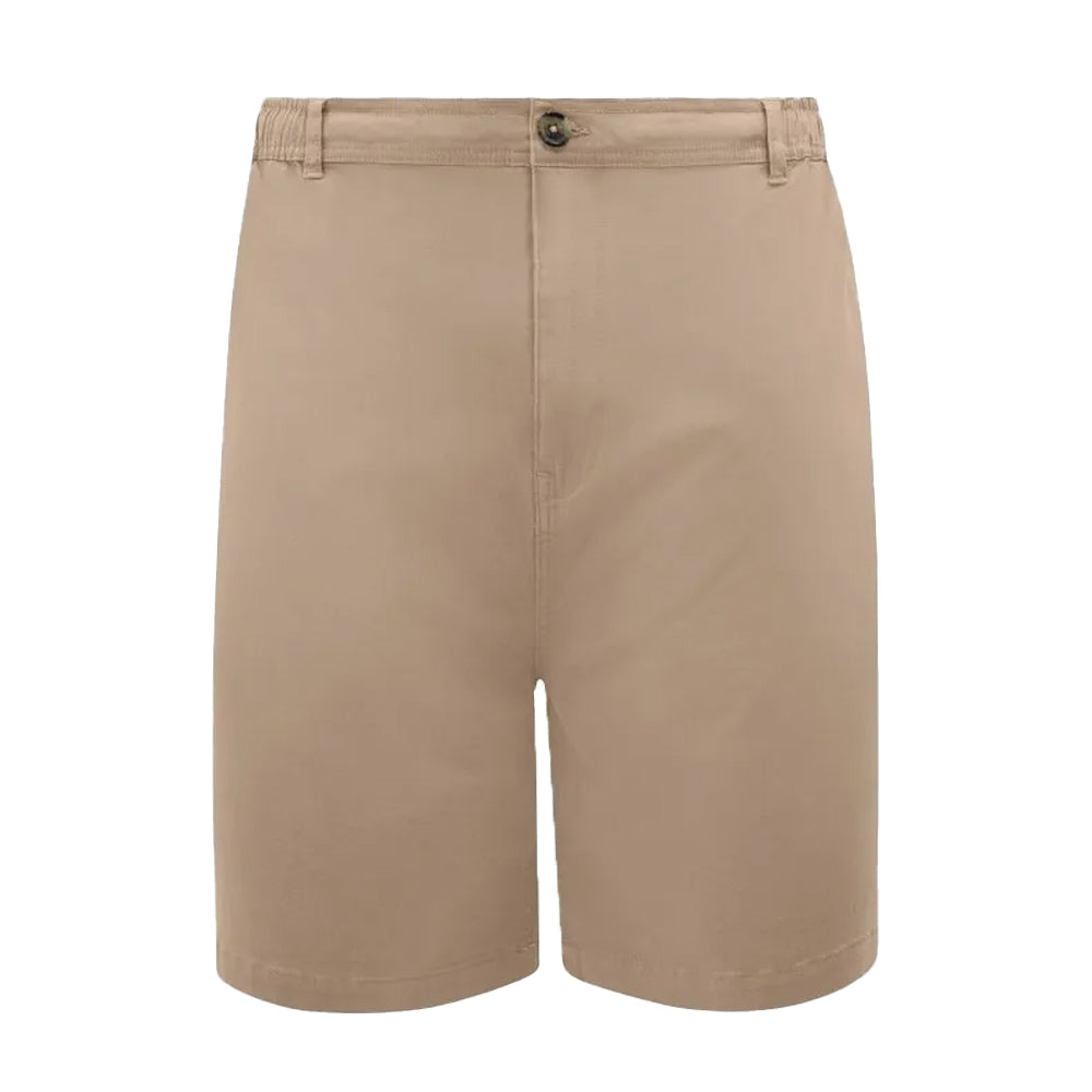 Stone - Front - Duke Mens Spencer D555 Stretch Elasticated Waist Kingsize Shorts