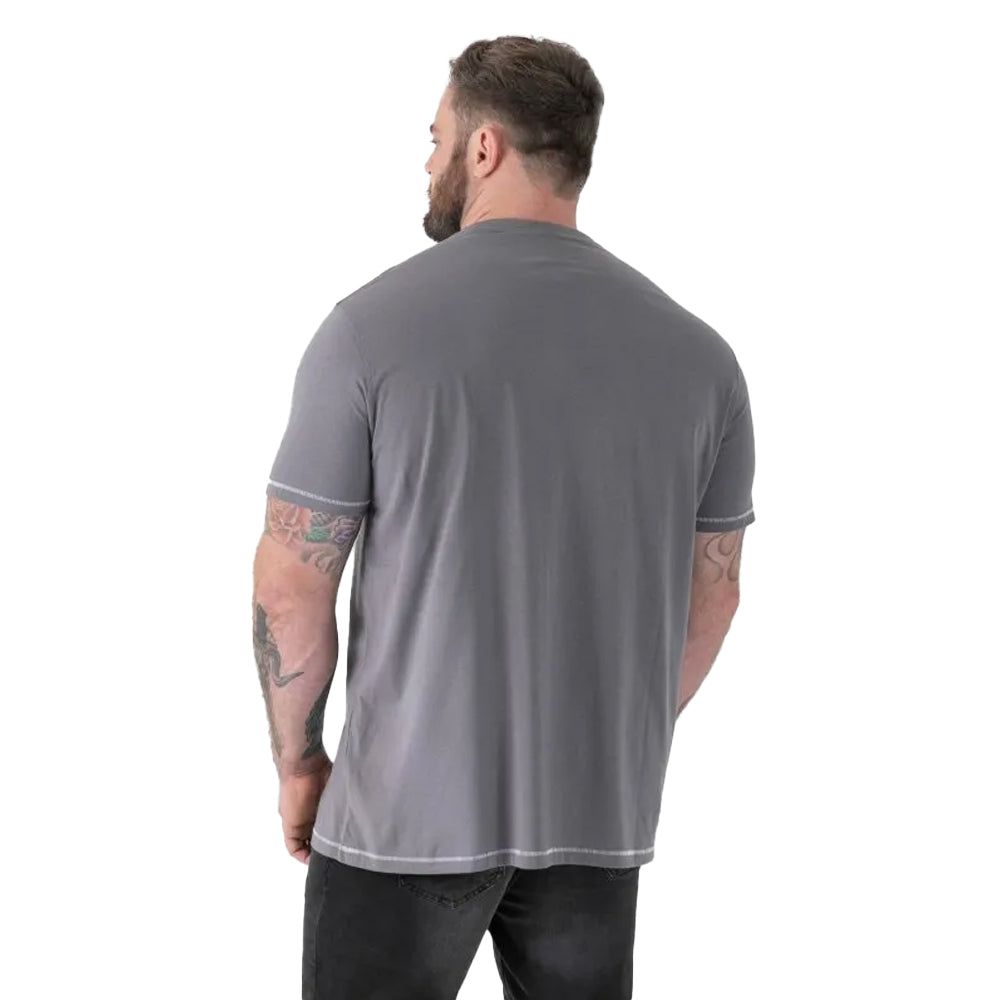 Grey - Back - Duke Mens Jasper D555 Gas Monkey Kingsize T-Shirt
