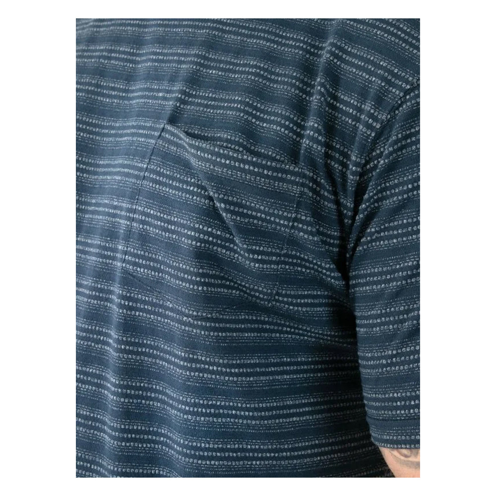 Navy - Side - Duke Mens Dingle 1 D555 Striped Jacquard Kingsize T-Shirt
