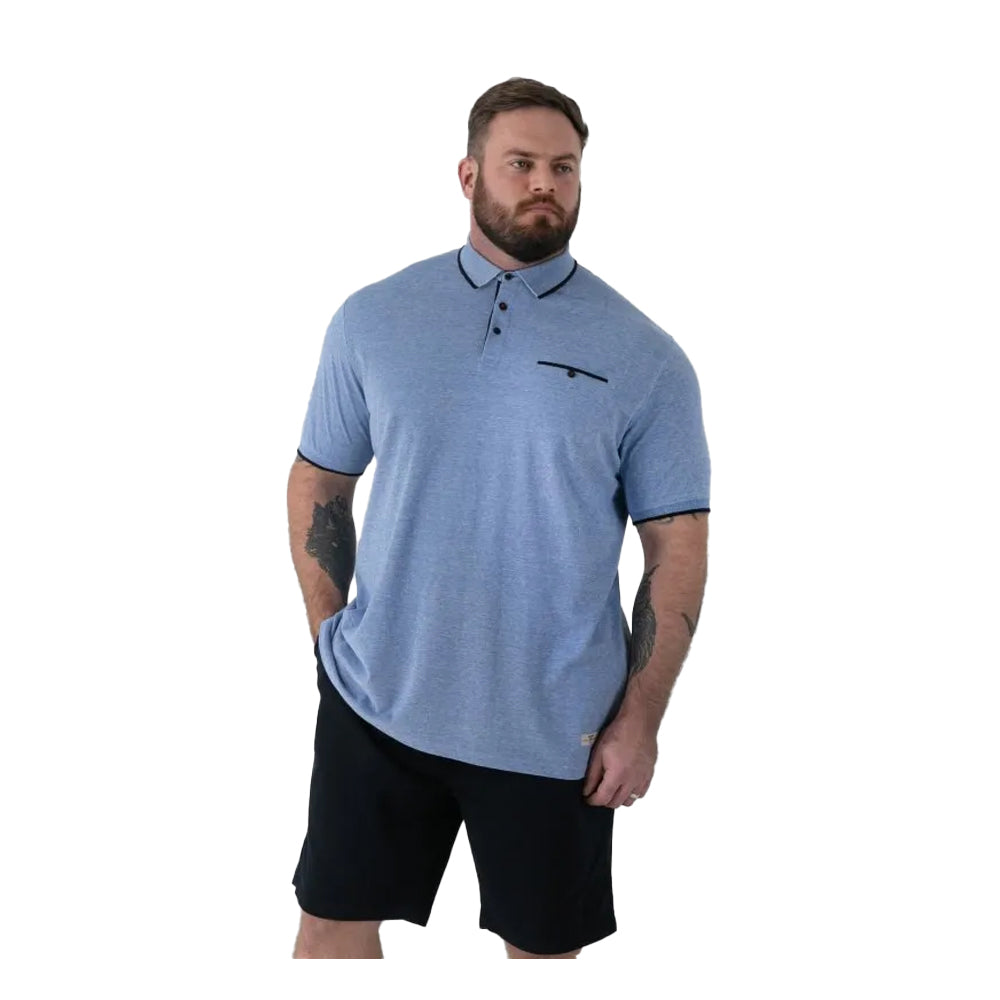 Blue - Lifestyle - Duke Mens Harvey D555 Pique Kingsize Polo Shirt