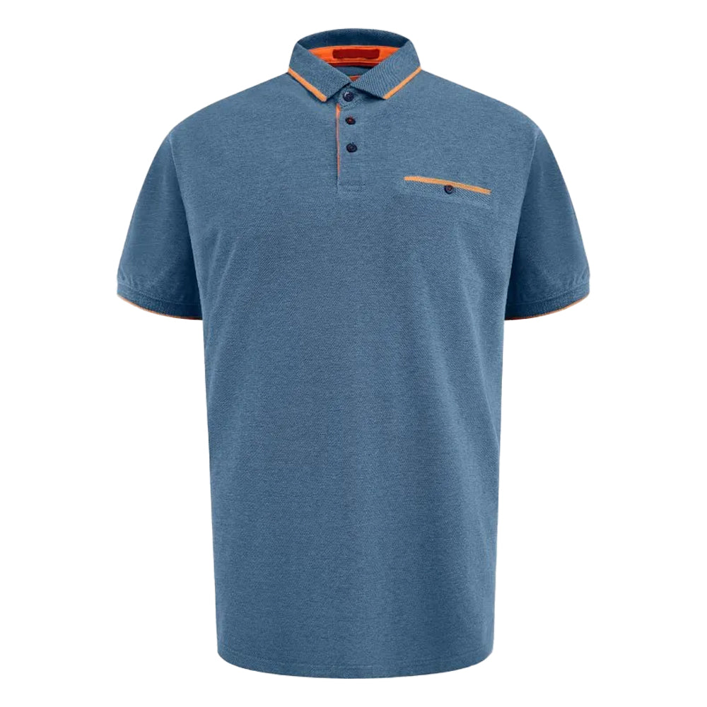 Teal - Front - Duke Mens Harvey D555 Pique Kingsize Polo Shirt