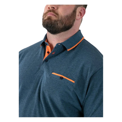 Teal - Side - Duke Mens Harvey D555 Pique Kingsize Polo Shirt