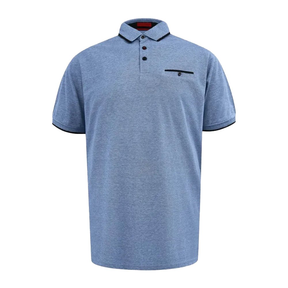Blue - Front - Duke Mens Harvey D555 Pique Kingsize Polo Shirt