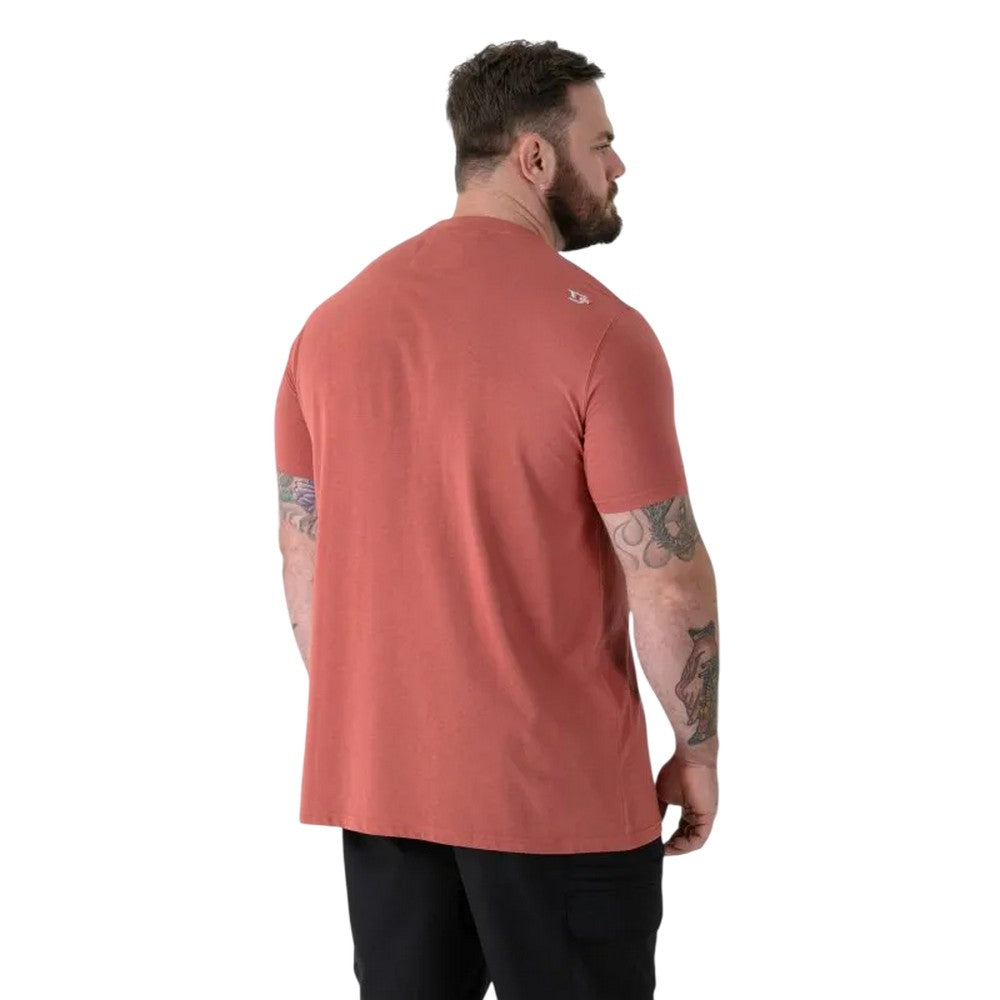 Brick Red - Back - Duke Mens Titchmarsh D555 Florida Surfin Kingsize T-Shirt