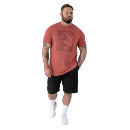 Brick Red - Lifestyle - Duke Mens Titchmarsh D555 Florida Surfin Kingsize T-Shirt