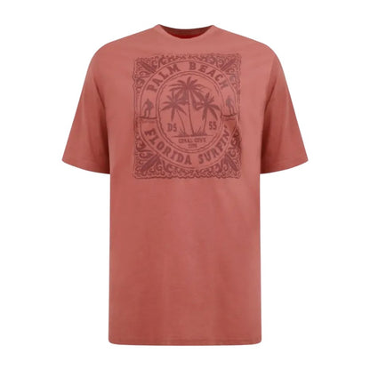 Brick Red - Front - Duke Mens Titchmarsh D555 Florida Surfin Kingsize T-Shirt
