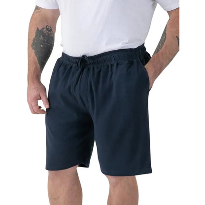 Navy - Side - Duke Mens Mitchell 2 D555 Stretch Kingsize Shorts