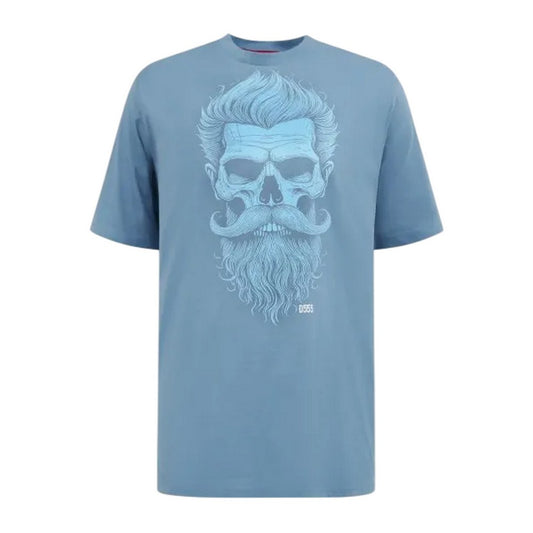 Light Teal - Front - Duke Mens Miller D555 Bearded Skull Kingsize T-Shirt