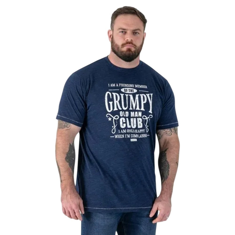 Navy Reno - Side - Duke Mens Cooper D555 Grumpy Old Man Kingsize T-Shirt