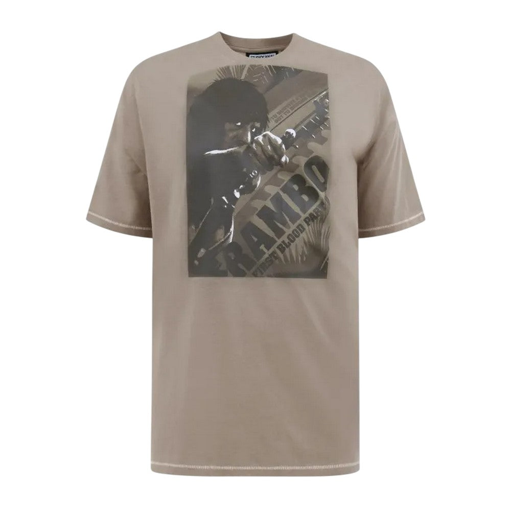 Stone - Front - Duke Mens Jarrett D55 Rambo Kingsize T-Shirt