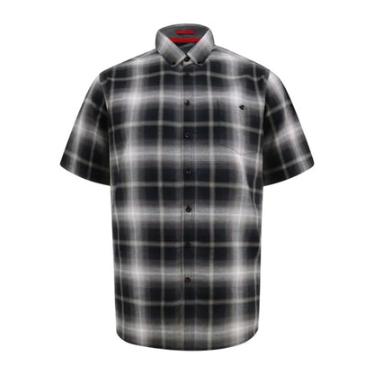 Black - Front - Duke Mens Holden D555 Shadow Checked Kingsize Short-Sleeved Shirt
