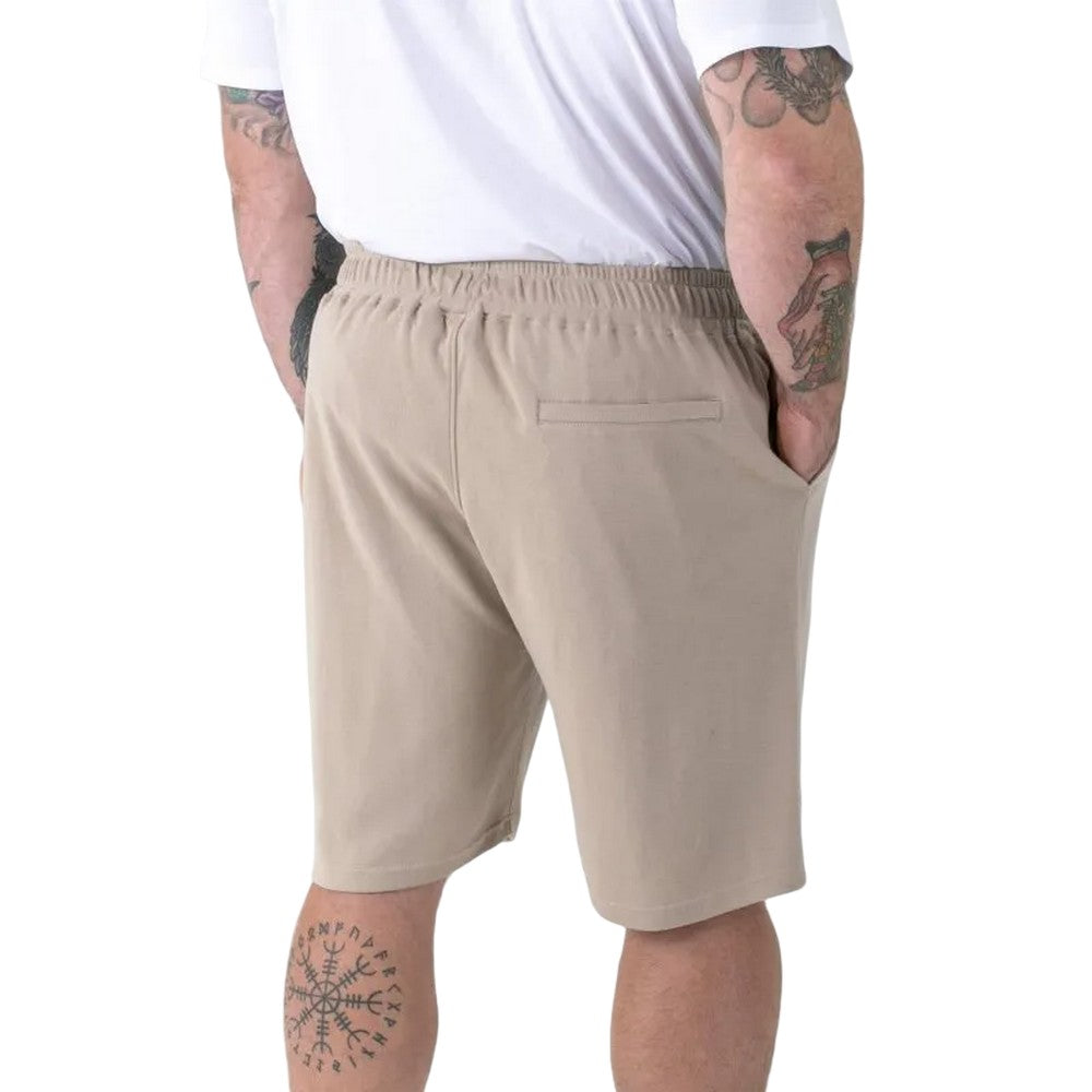 Stone - Lifestyle - Duke Mens Mitchell 3 D555 Stretch Plain Elasticated Waist Kingsize Shorts