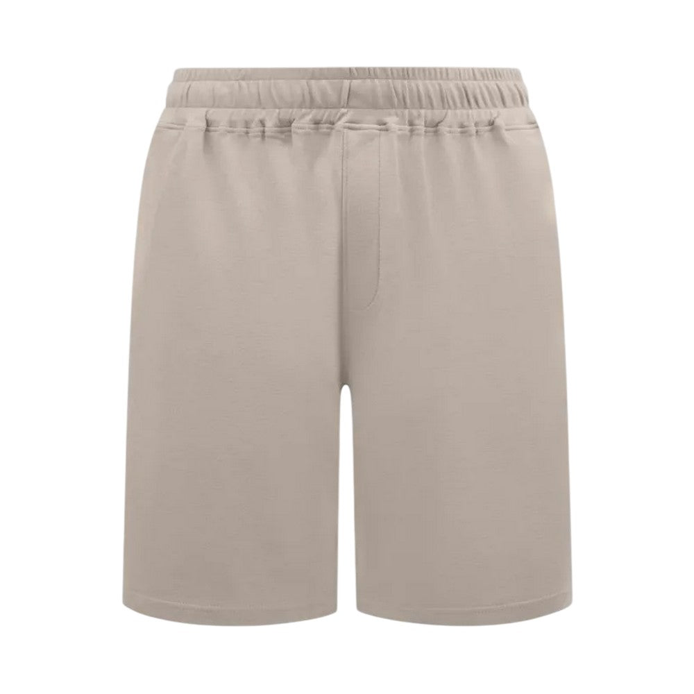 Stone - Front - Duke Mens Mitchell 3 D555 Stretch Plain Elasticated Waist Kingsize Shorts